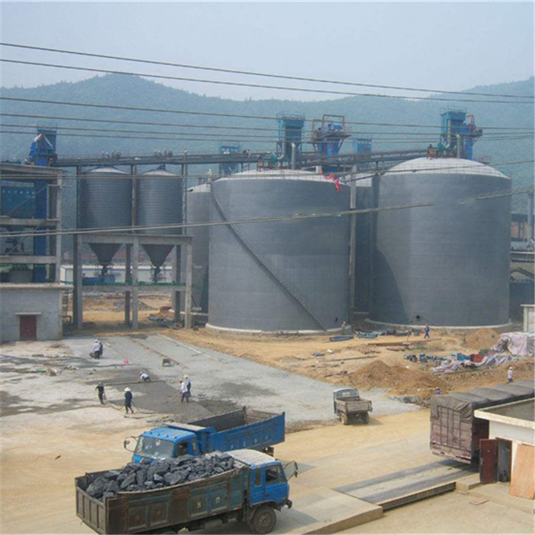 雅安水泥钢板仓2座3000吨青岛项目进入施工